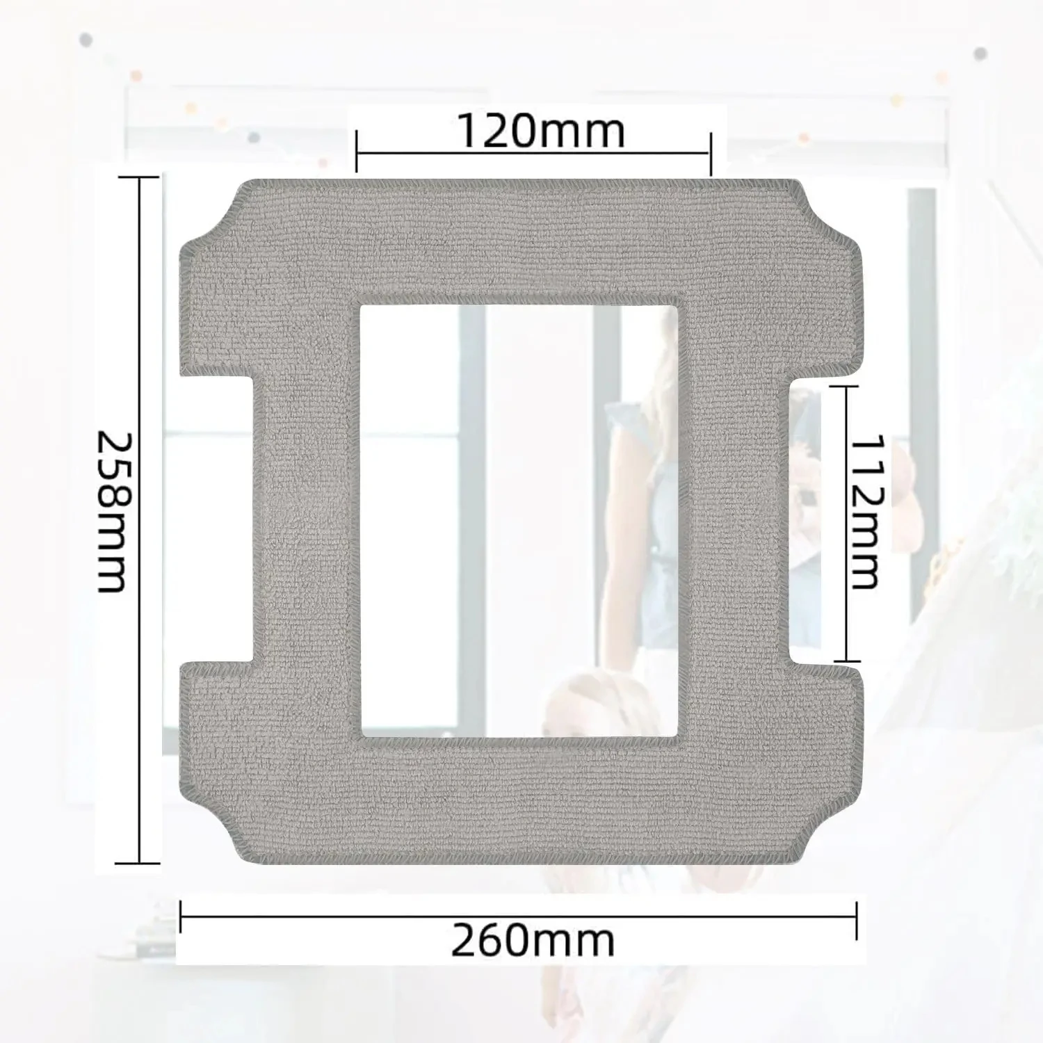 For ECOVACS WINBOOT W2 / W2 OMNI / W1 / W1 Pro Microfiber Mop Pad Cloth Replacement Parts Accessories