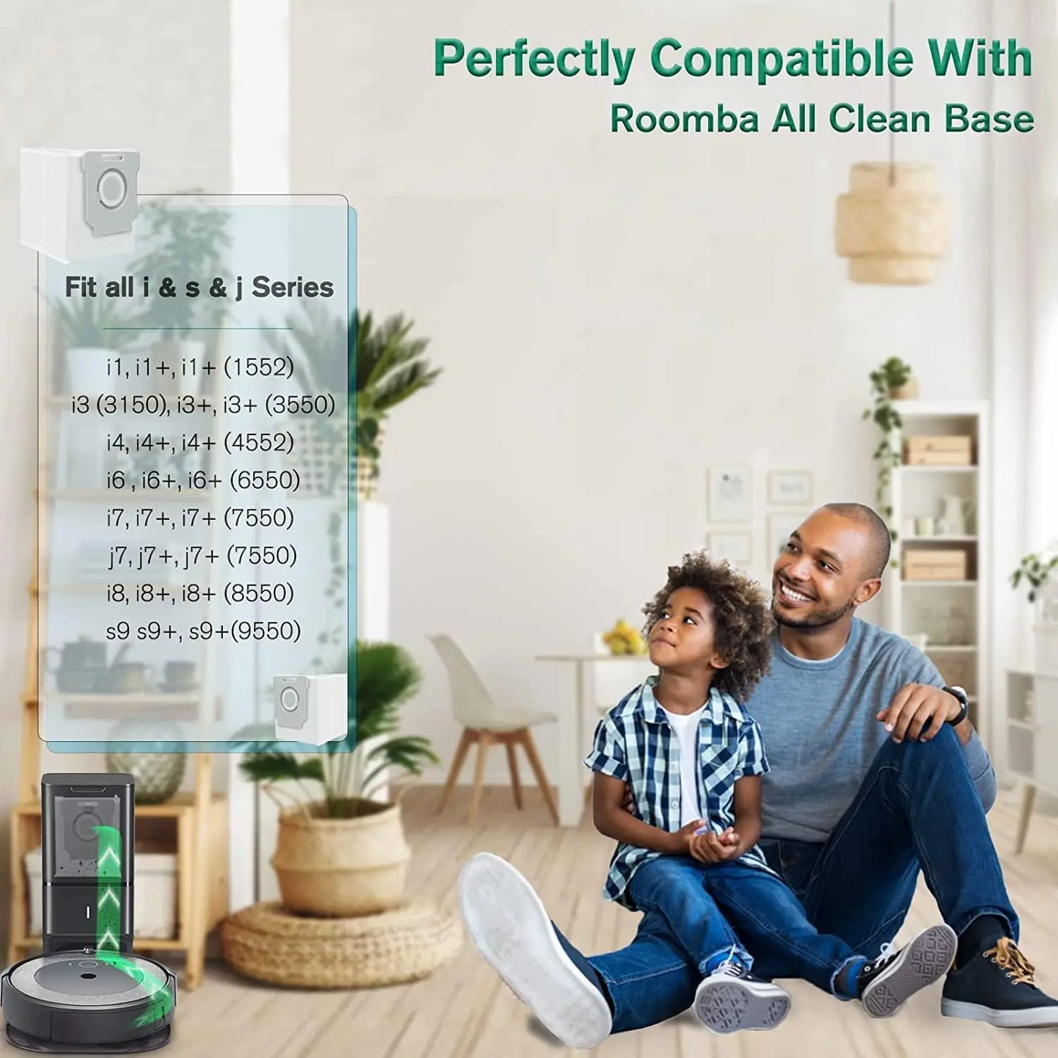 Vacuum Bags Compatible with IRobot Roomba i1+, i3+, i4+, i5+, i6+, i7+, i8+, j5+, j6+, j7+, j8+, j9+, s9+, Vacuum Bag for IRobot