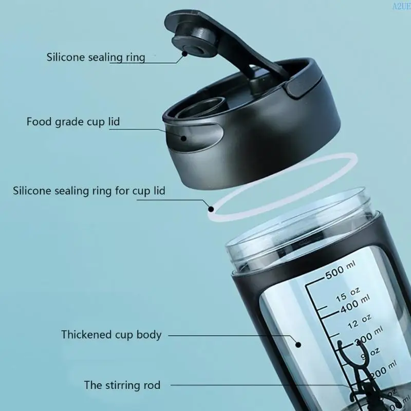 A2UE USB Rechargeable Portable Protein Mixer Electric 650ml for Shakes and