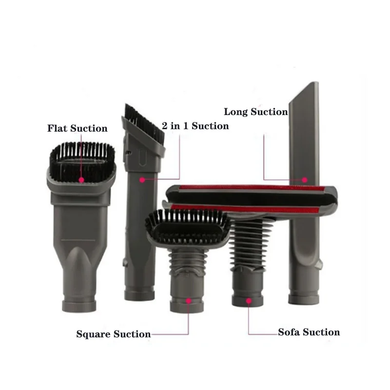 Replacement Attachment Kit for Dyson DC35 DC45 DC58 DC59 DC62 V6 DC48 Stair Brush Crevice Vacuum Cleaner Parts Long Suction Hose