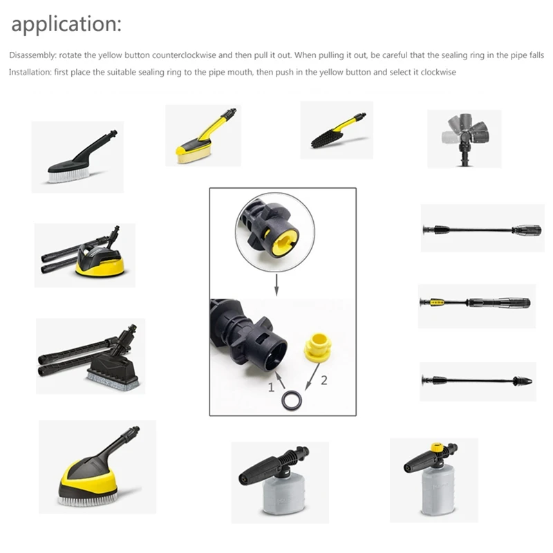 O-Ring for Karcher K2 K3 K4 K5 K6 K7 Lance Hose Nozzle Spare O-Ring Seal 2.640-729.0 Rubber O-Ring Pressure Washer