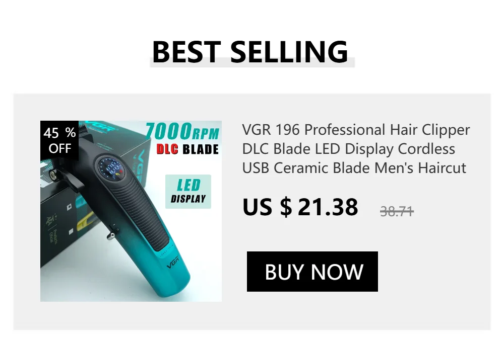 WMARK NG-1005 Men's Hair Clipper Professional Hair Clipper Cordless LED Display Low Noise Hair Cutting Machine for Men Barber
