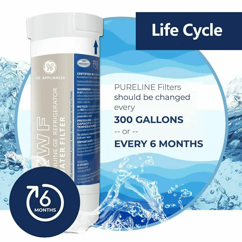 Replace GE XWF Refrigerator Water Filter For WR17X30702、Maxblue MB-F48、AQUACREST AQF-FF48、Crystala CF9