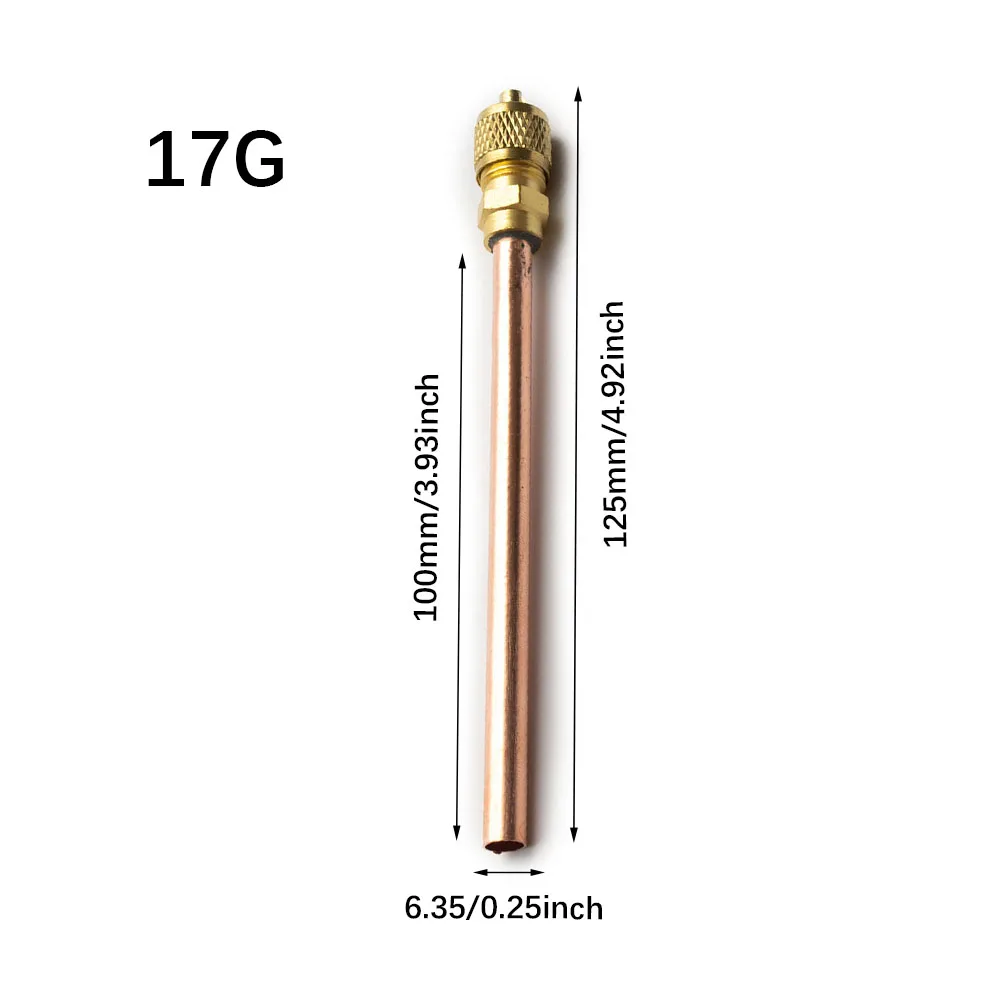 5Pcs Air Conditioner Refrigeration Access Valves 6mm OD Copper Tube Filling Parts Replacements Refrigerator Parts