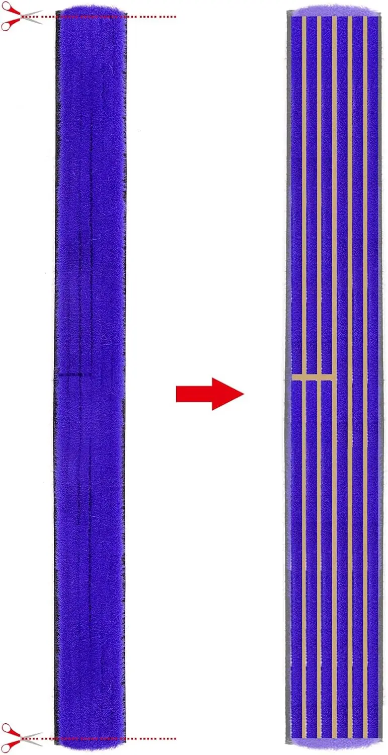 Soft Plush Stripes Accessories for Dyson V6 V7 V8 V10 V11 V15 Vacuum Cleaner Soft Roller Replacement Parts