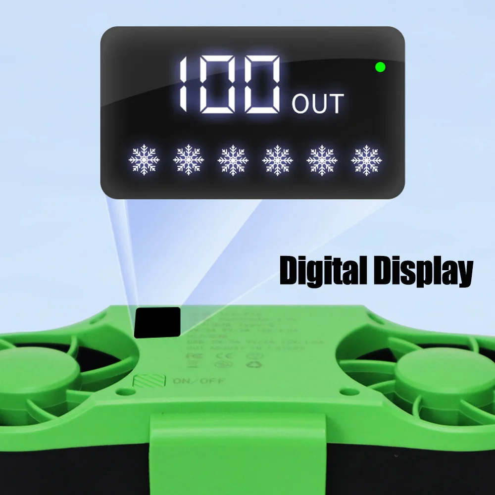30000mAh Portable Waist Fan Strong Daul Airflow 7Speeds 11000RPM Rechargeable Clip on Fan for Outdoor Camping Fishing Max 32H