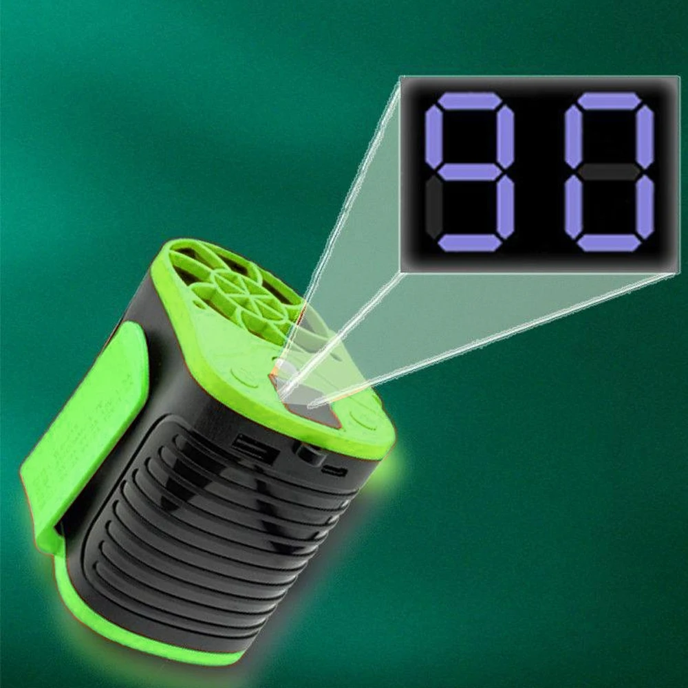 30000mAh Portable Waist Fan Strong Daul Airflow 7Speeds 11000RPM Rechargeable Clip on Fan for Outdoor Camping Fishing Max 32H