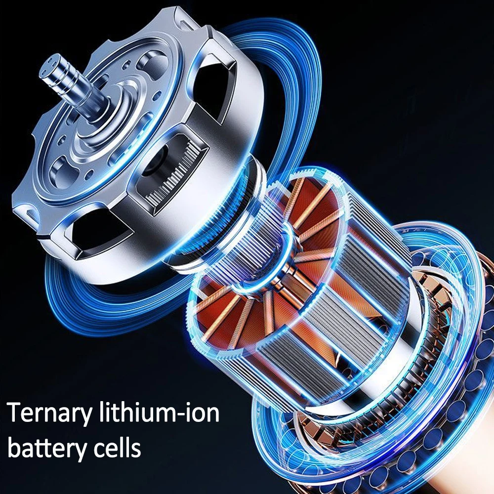 30000mAh Portable Waist Fan Strong Daul Airflow 7Speeds 11000RPM Rechargeable Clip on Fan for Outdoor Camping Fishing Max 32H