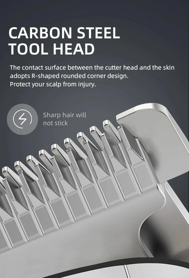 Kemei KM-418 Waterproof Hair Clipper Rechargeable Electric Barber Trimmer Professional Cordless Hair Cutting Machine For Men
