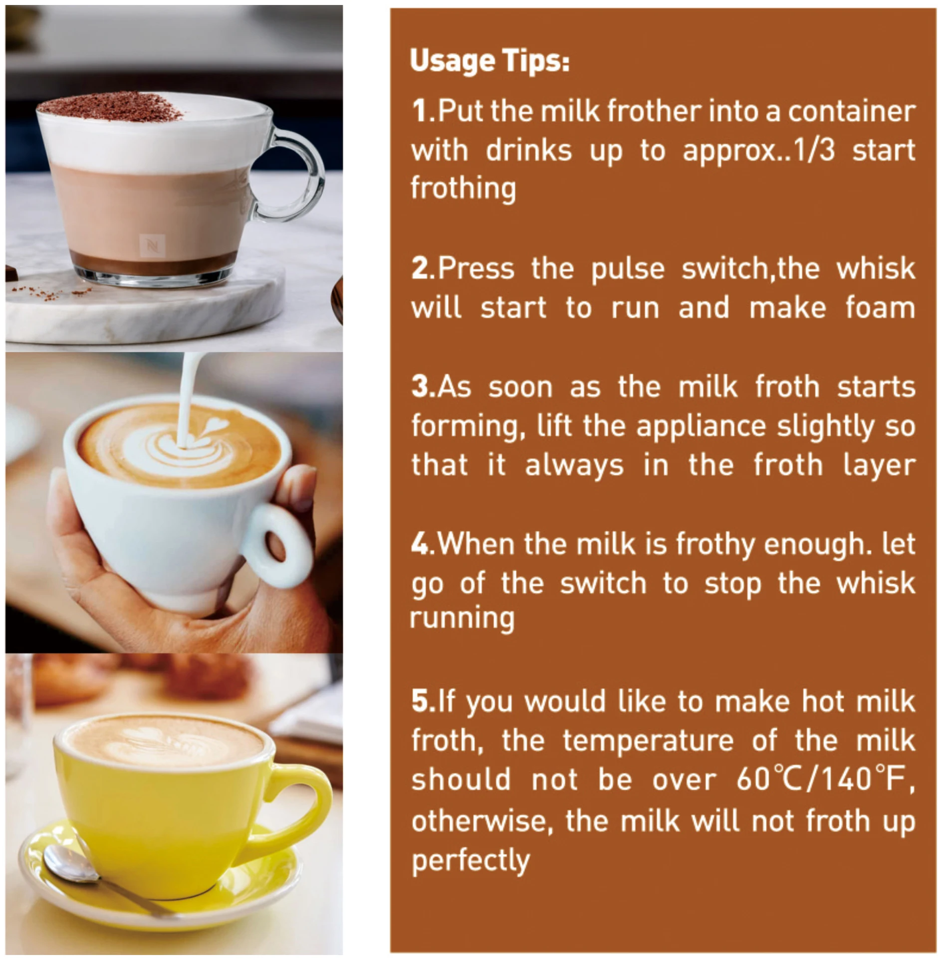 Milk Frother Electric Latte Cappuccino Steamer Automatic Heater Coffee Foamer Hot Kitchen Coffee Beater Cappuccino Mixer Sonifer