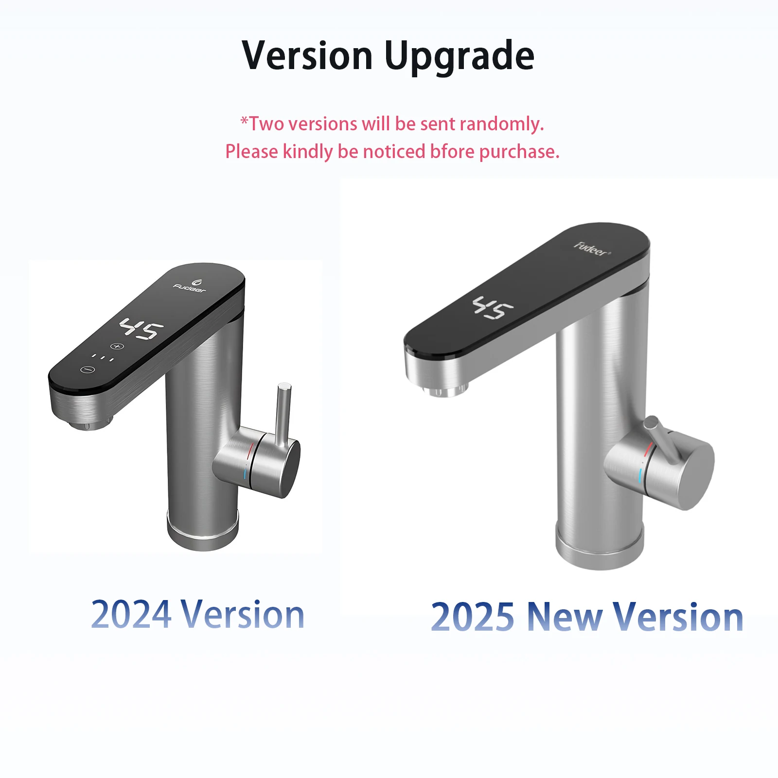 Fudeer 3400W 220V Electric Kitchen Water Heater Tap Instant Hot Stainless Steel Water Faucet Heater Cold Heating Faucet
