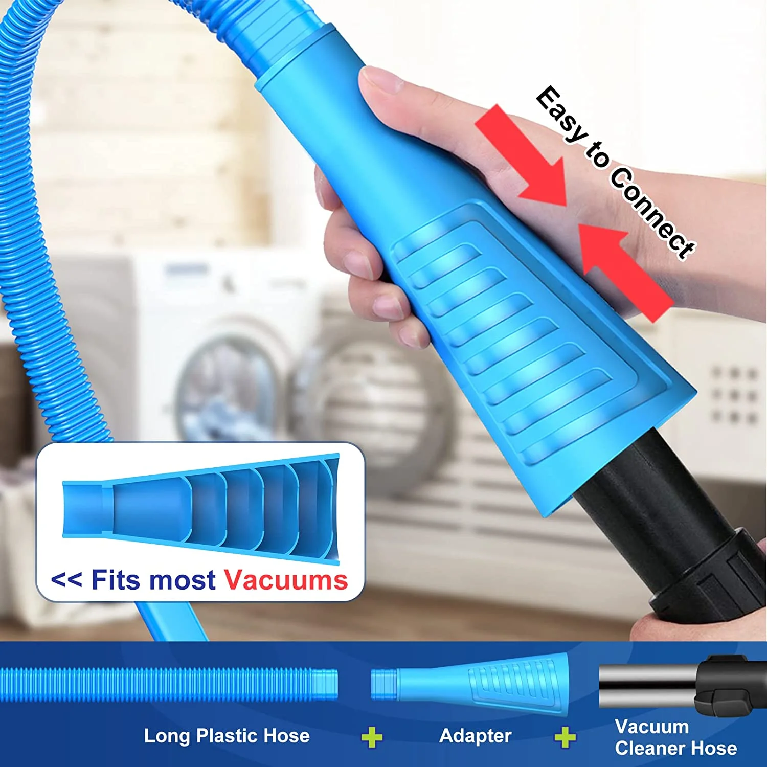 1pc Dryer Vent Cleaner Accessory, Vacuum Hose Attachment, Dryer Vent Hose Brush Lint Trap For Deep Cleaning, Fire Prevention