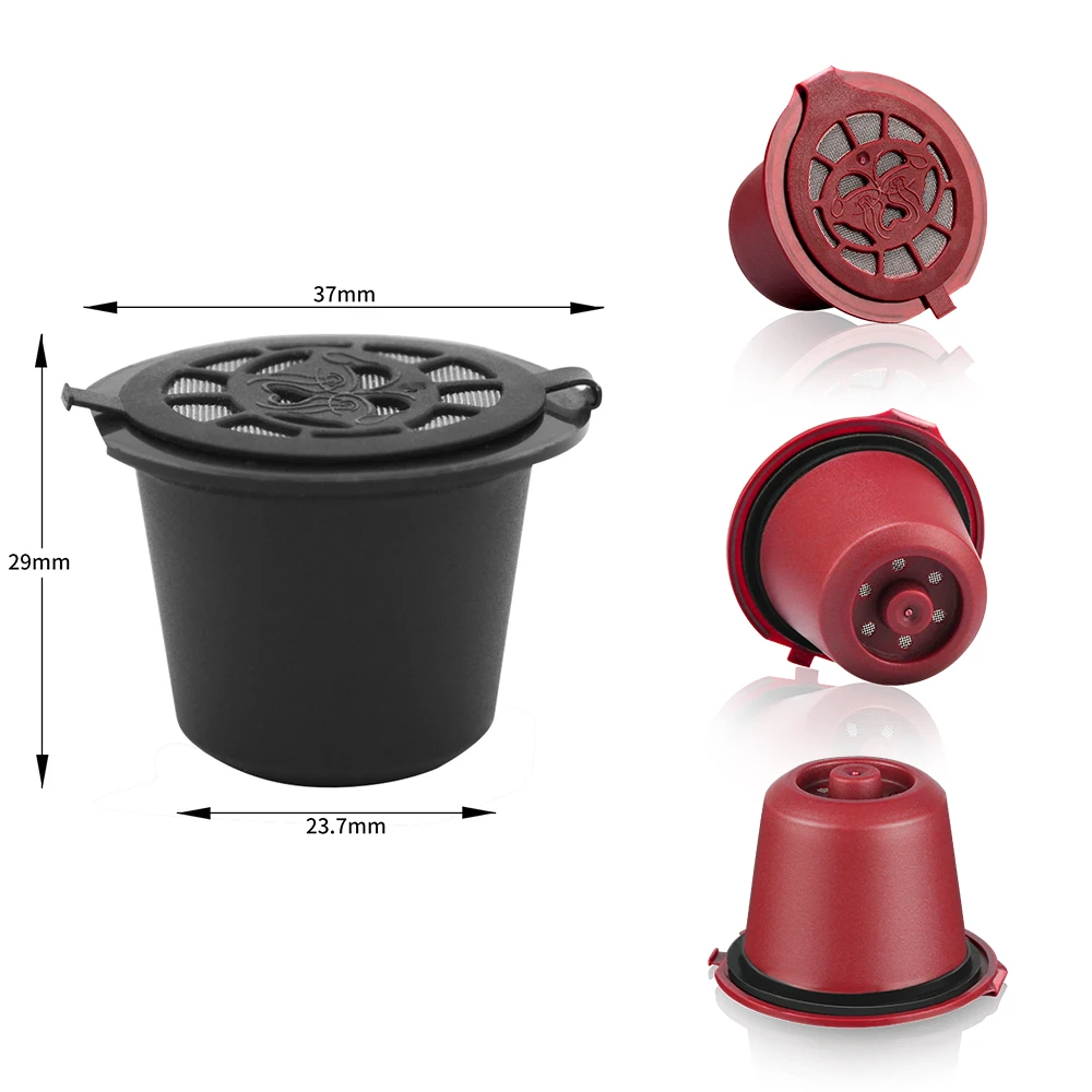 Reusable Coffee Capsule for Nespresso Machine with Stainless Filter Mesh Icafelas Refill Espresso Pod Kitchen Tamper Accessories