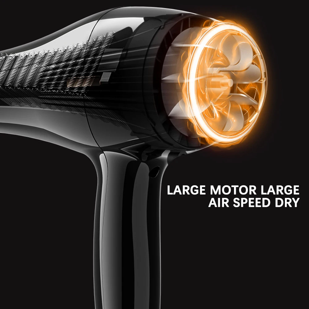 6 In 1 High-Powered Low Noise Hair Dryer Powerful Fast Dry Hot Cold Wind Hair Dryer For Home Travel Hair Styling