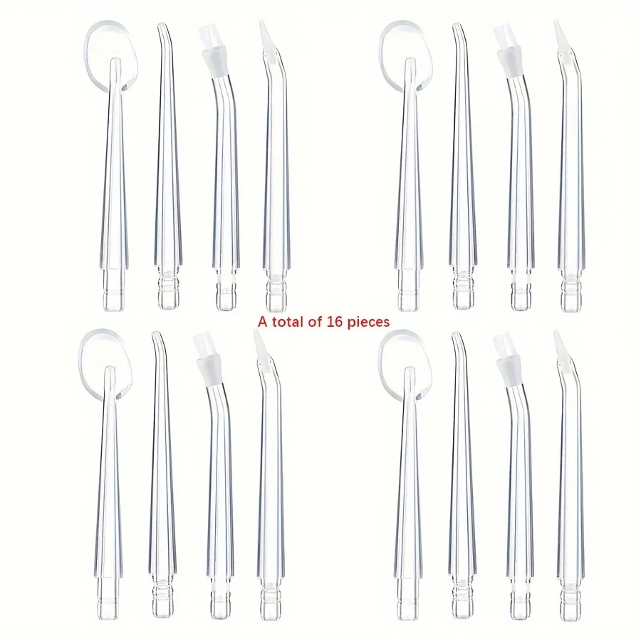 16pcs Dental Hygiene Kit - Includes Standard & Orthodontic Nozzles For Effective Teeth Cleaning And Oral Care