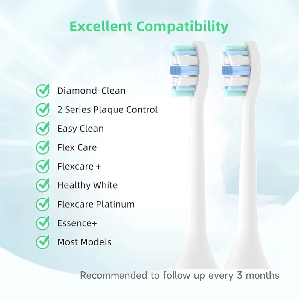 HX9034p Toothbrush Brush Head for Phil Soni HX3 HX6 HX9 Series HX3210 3211 6150 6500 6510 6530 9342 6730 9312 9372 Care IPS