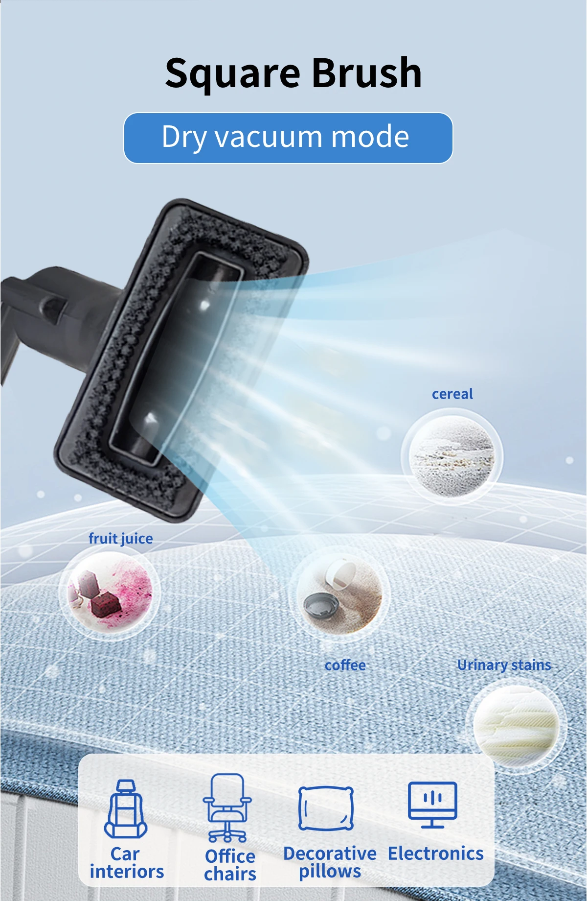 ABIR G80 Handheld Carpet Vacuum Cleaner 15Kpa Spot Cleaner Machine for Home Sofa Car Interior,Pet Bed Fabric Wet Dry Washing