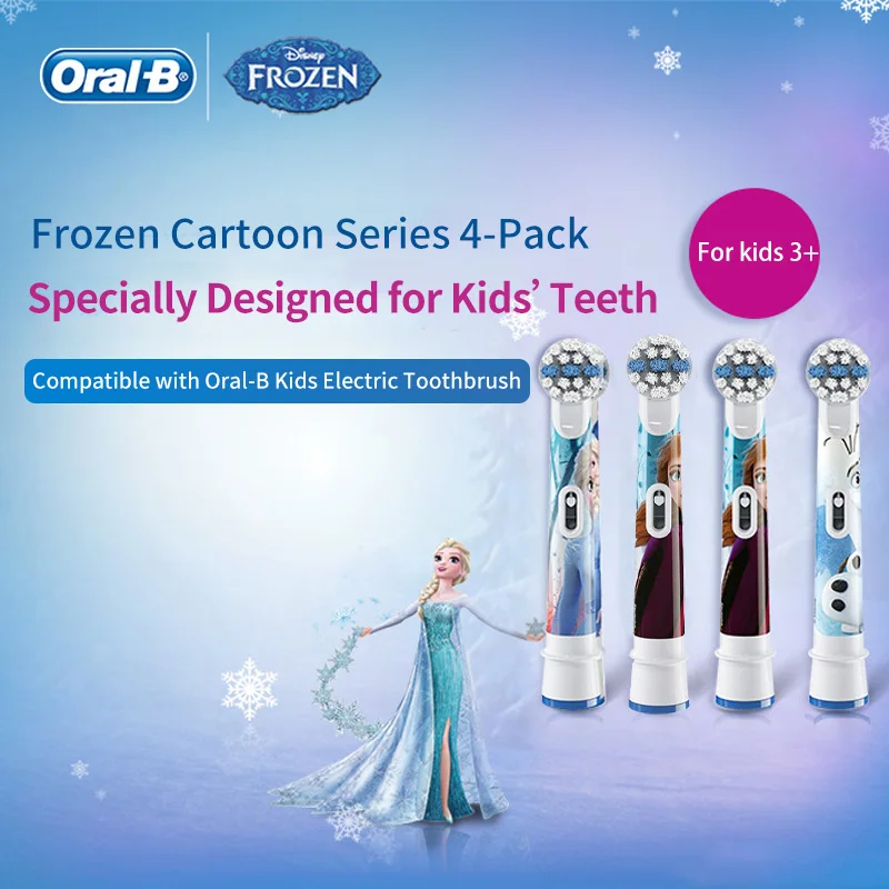 Oral B EB10 Kids Electric Toothbrush Replacement Heads Tiny Round Head Soft Bristle Teeth Cleaning Brush Refill