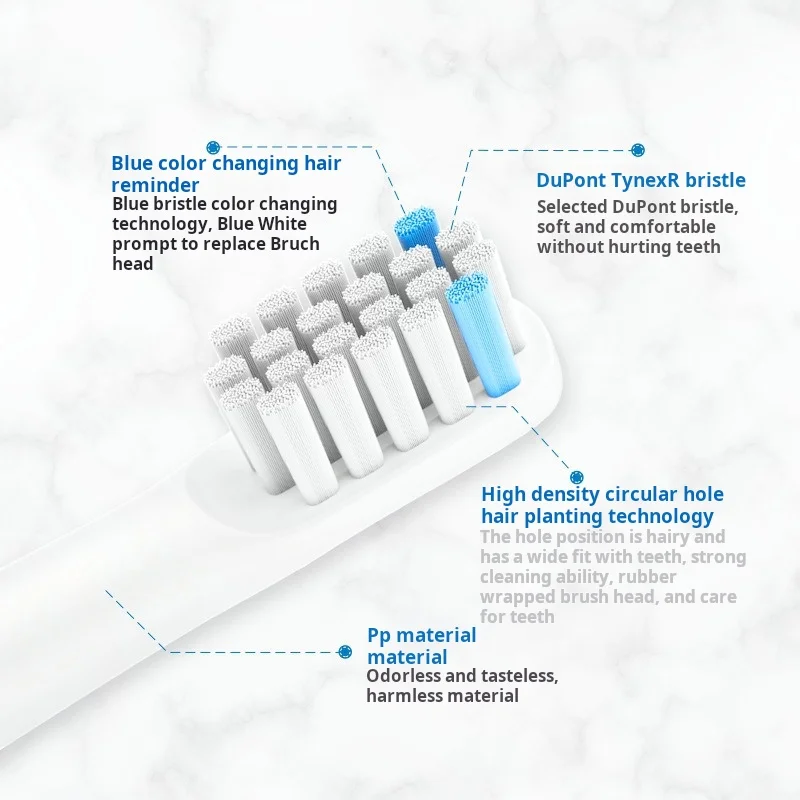 Realme N1 N2 RTX2103 SN301 Electric Toothbrush Replacement Heads Sonic Smart Brush Heads Soft DuPont Bristle Nozzles,4/8/16pcs
