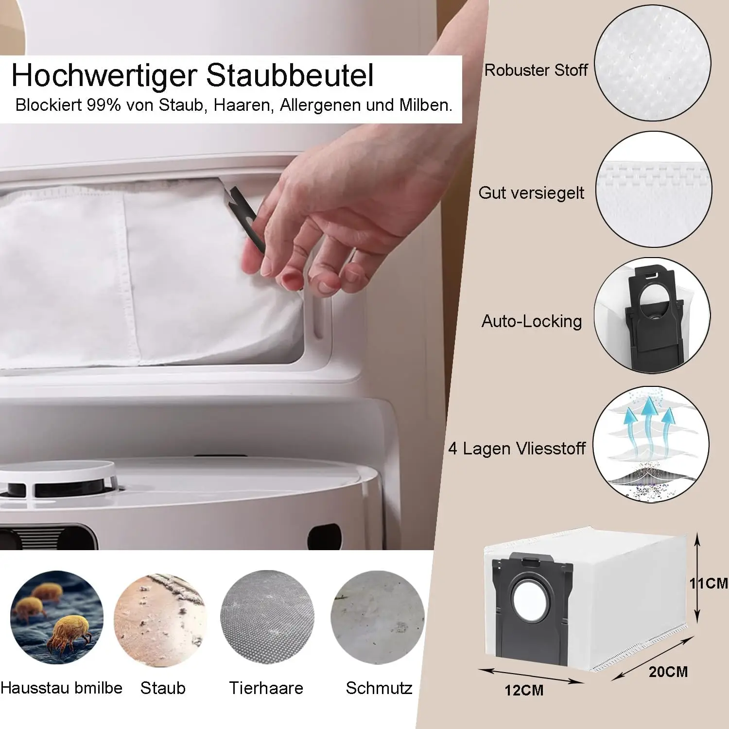 Dreame D20 Ultra / L10s Ultra CE Robot Vacuum Cleaner Accessories Main Side Brush Mop Cloth Hepa Filter Dust Bag Spare Parts