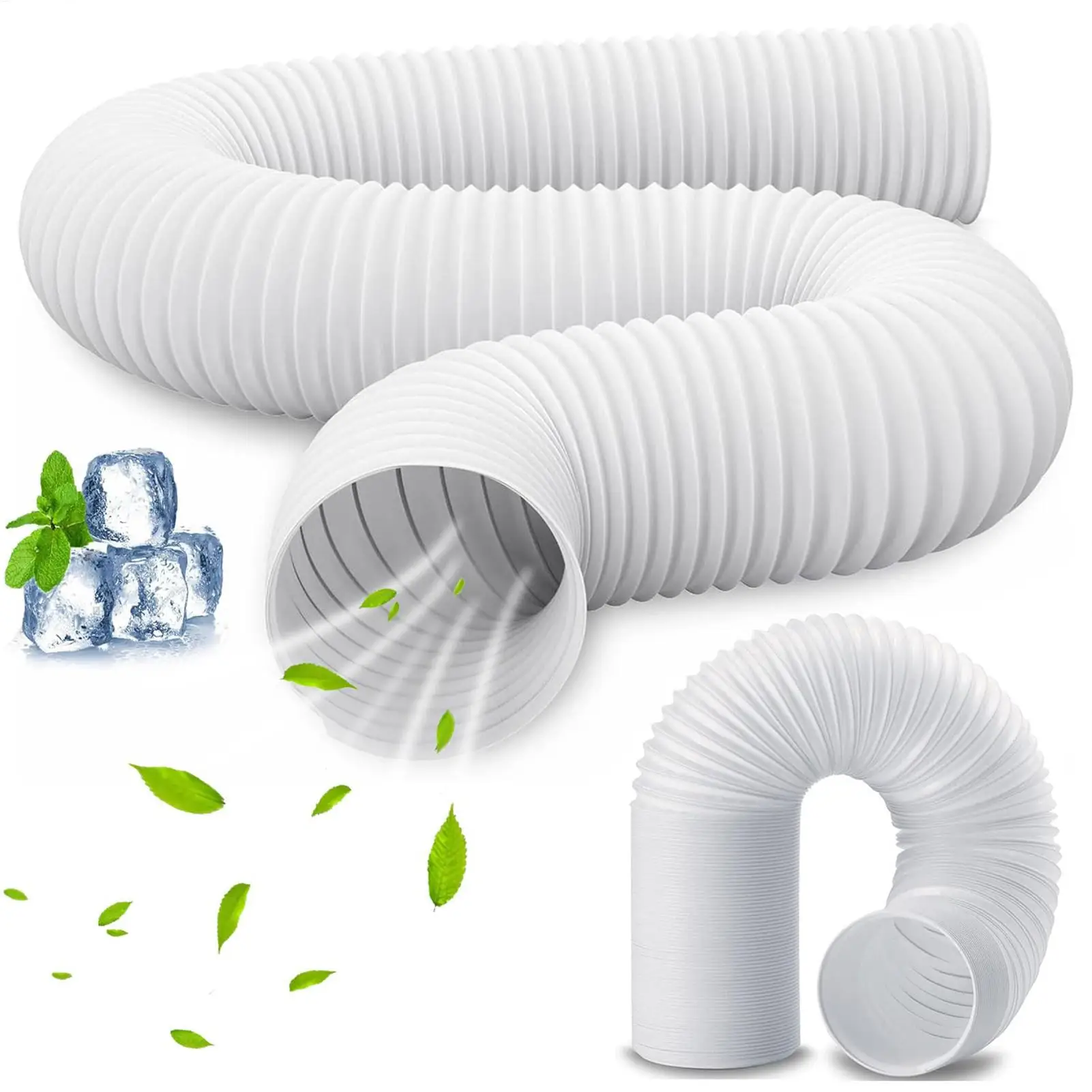 Portable Ac Hose Connector Portable Air Conditioner Parts Fit 5.1in 5.9in Diameter Pipe Joint for Living Room Indoor Workplace