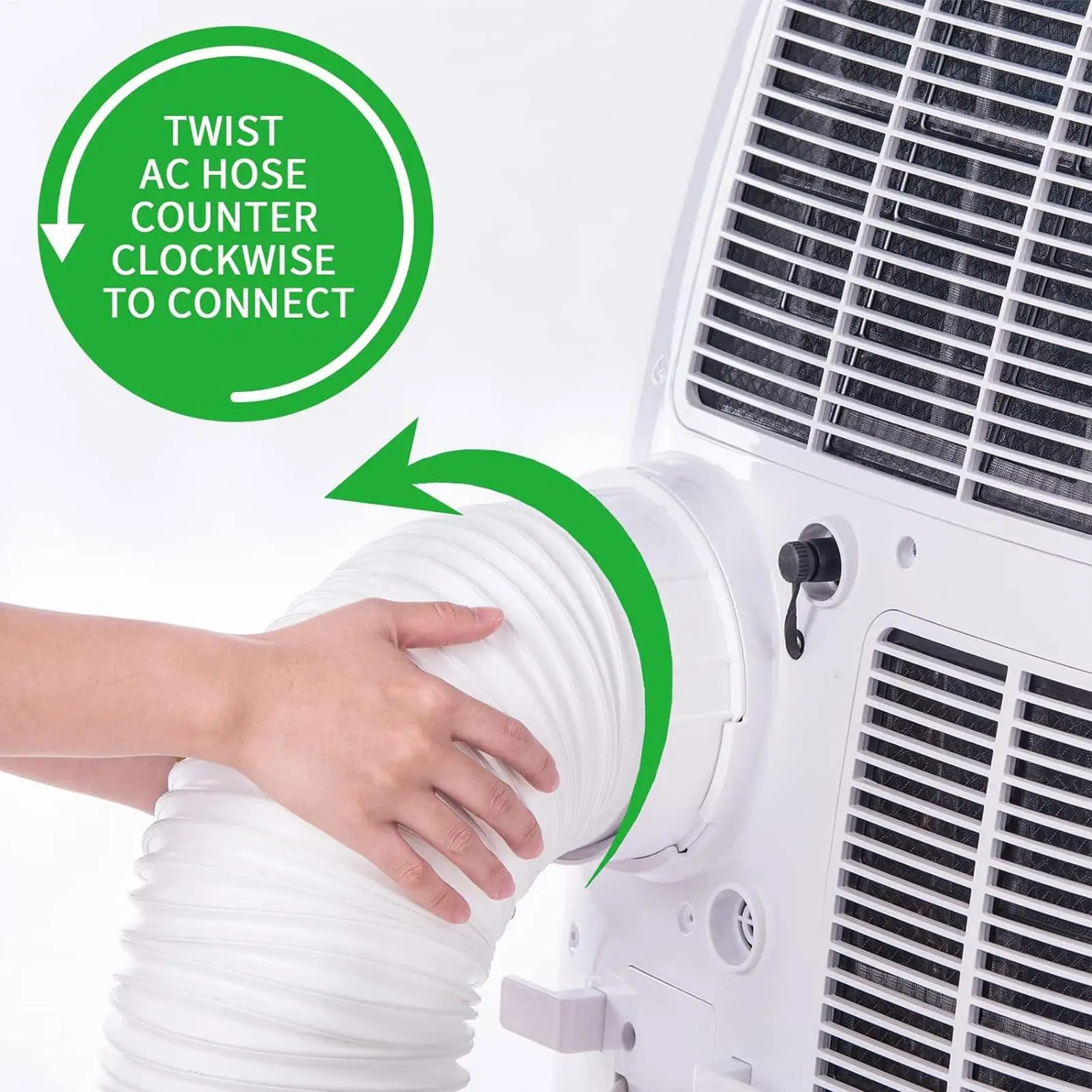Portable Ac Hose Connector Portable Air Conditioner Parts Fit 5.1in 5.9in Diameter Pipe Joint for Living Room Indoor Workplace