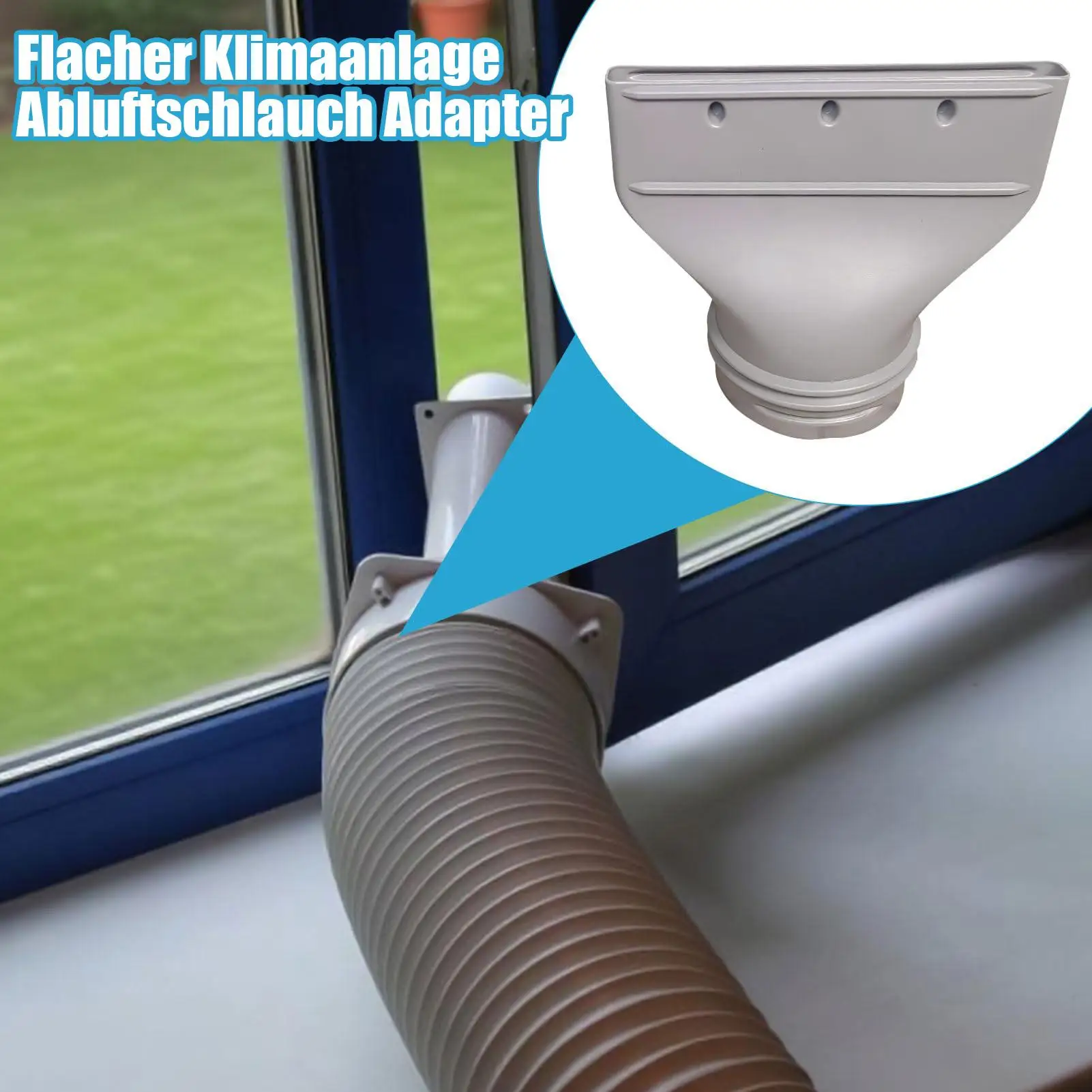Portable Ac Hose Connector Portable Air Conditioner Parts Fit 5.1in 5.9in Diameter Pipe Joint for Living Room Indoor Workplace
