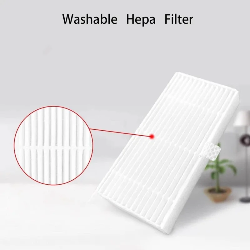 For Teendow BR151 Vacuum Robot Accessories, Side Brush Mop Cloth HEPA Filter Efficient Microfiber Spare Cleaning Replacement