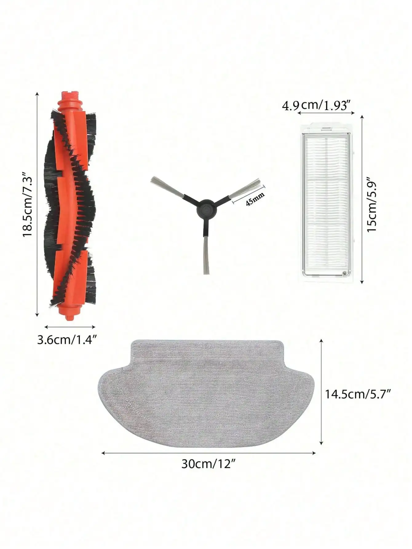 For Xiaomi Mi Robot Vacuum-Mop Pro STYTJ02YM Viomi V2 V3 SE Conga 3490 3690 Accessories Main Side Brush Hepa Filter Mop