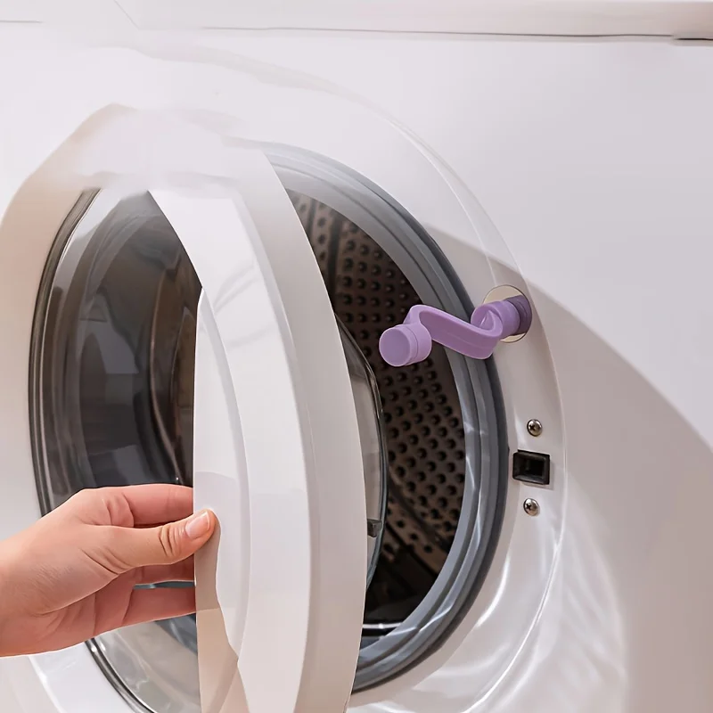 1pc Laundry Door Safety Lock - Ventilated and Anti Mold, Washing Machine and Bathtub Protection Clip, 0.79X3.94 Inches