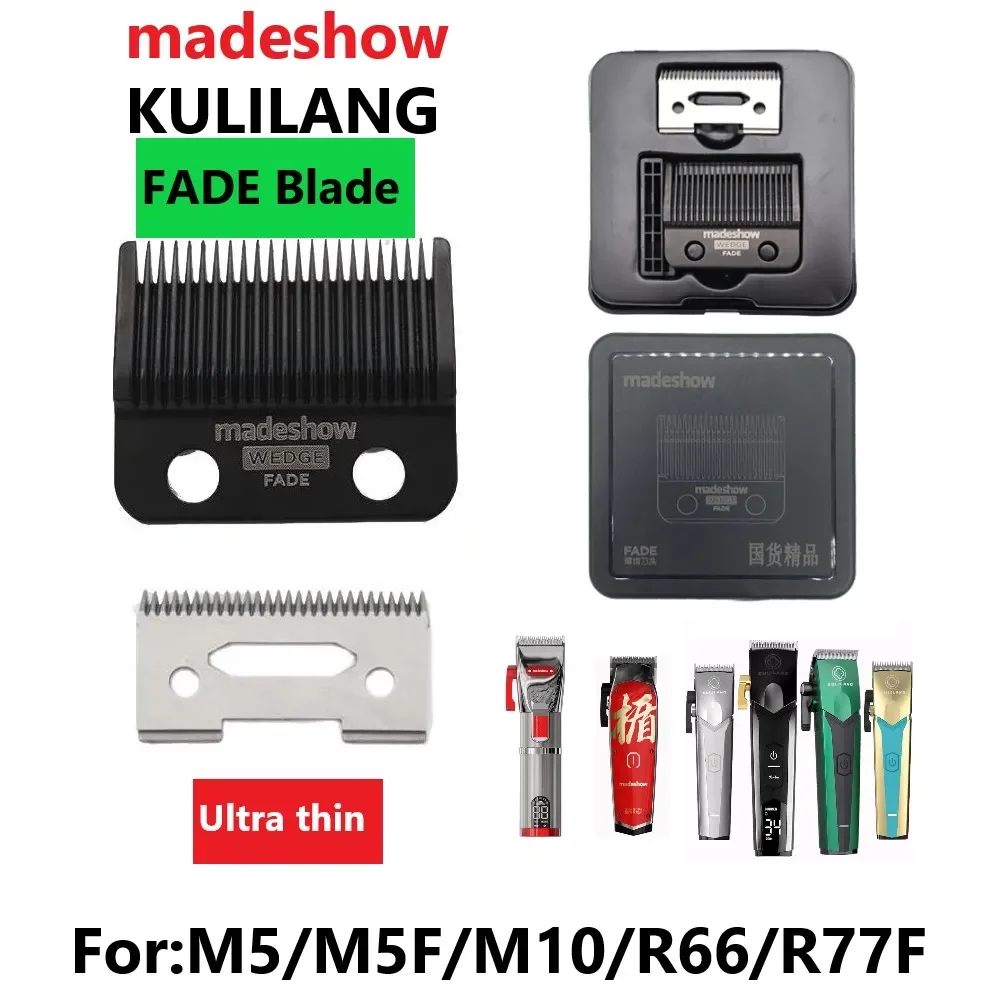 Original Madeshow M5(F) Blade M10 Kulilang R66 R77F G9C Wedge Fade Blades Hair Clipper Ultra Thin Blade Trimmer Replacement
