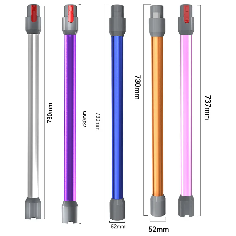 For Dyson V7 V8 V10 V11 V15 Vacuum Cleaner Parts Quick Release Extension Wand Replacement Cordless Stick Purple Silver