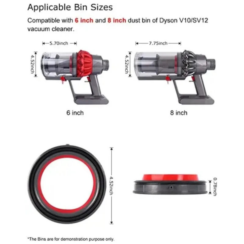 Dust Container Top Fixed Sealing Ring For Dyson V10 SV12 Vacuum Cleaner Repair Part Replacement Accessories