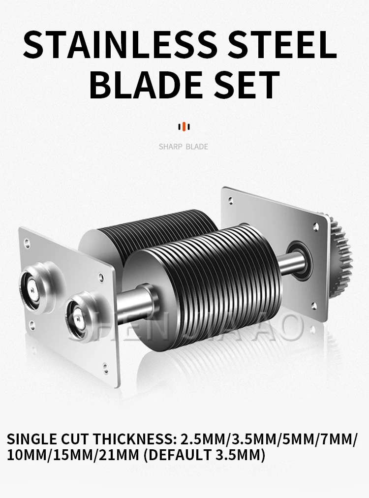 2.5/3.5/5/7/10/15/21MM Electric Meat Slicer Commercial Household Grinder Automatic Fish Cutter Fillet Shredded 150KG/H 850W