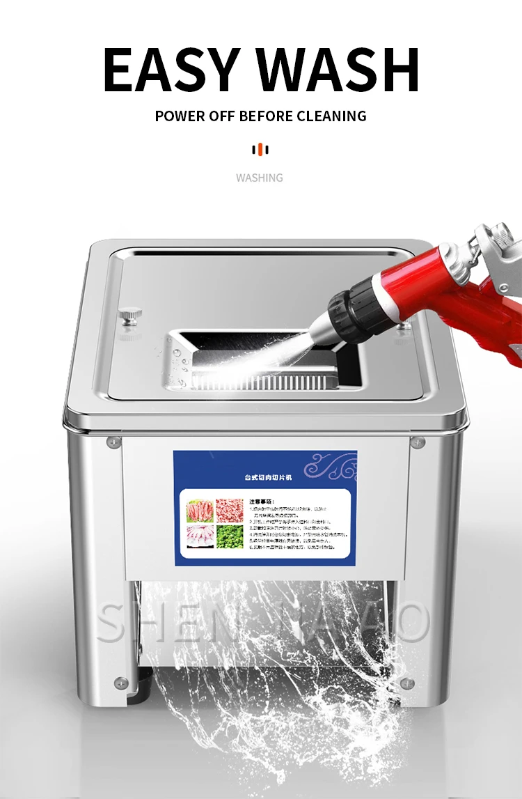 2.5/3.5/5/7/10/15/21MM Electric Meat Slicer Commercial Household Grinder Automatic Fish Cutter Fillet Shredded 150KG/H 850W
