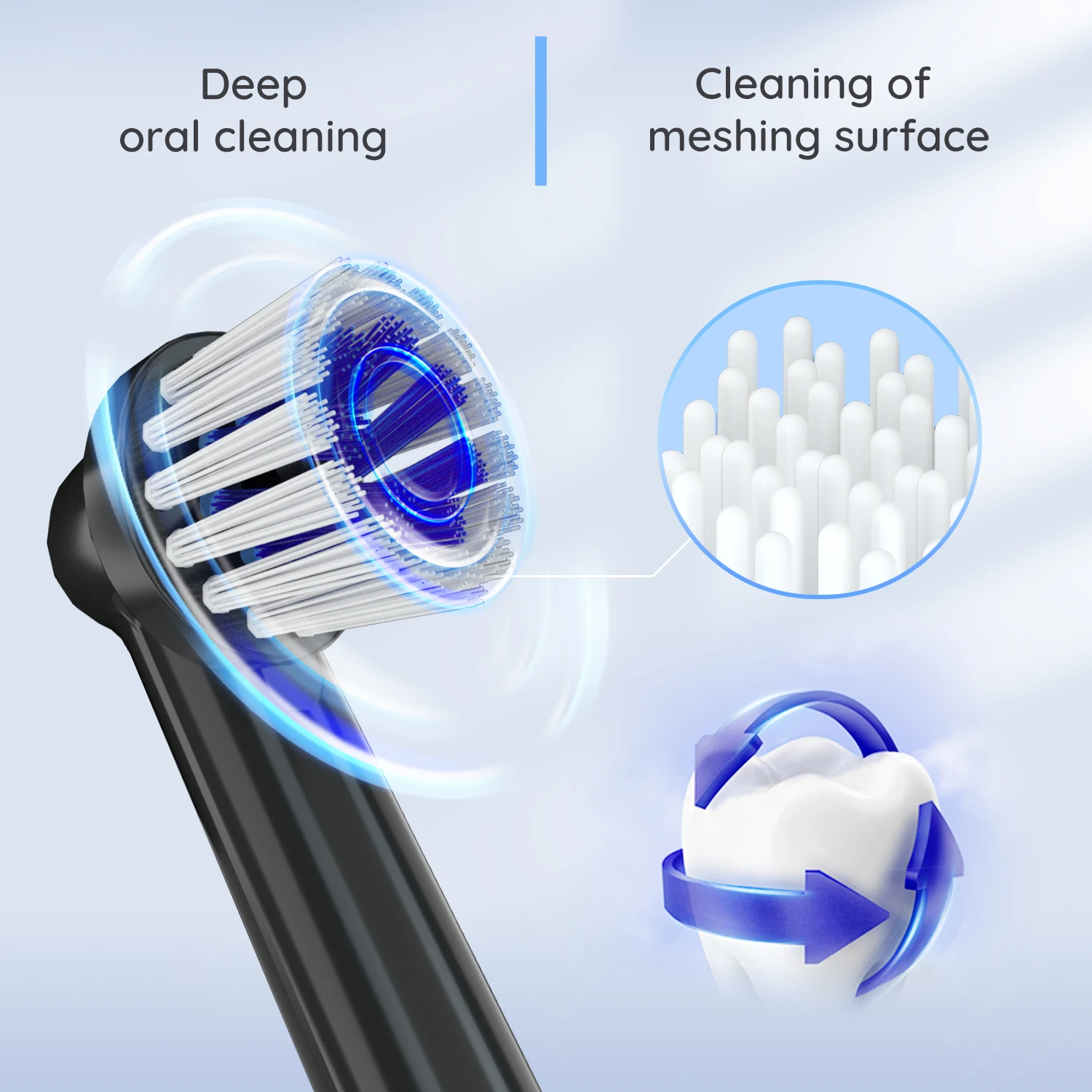 4PCS Replaceable brush head for Mornwell T37 Toothbrush