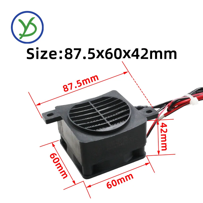 12~220V 50W~400W Incubator PTC Heater With Fan PTC Electric Heating Element 12V 24V 48V 110V 220V Ceramic Thermostatic Heater
