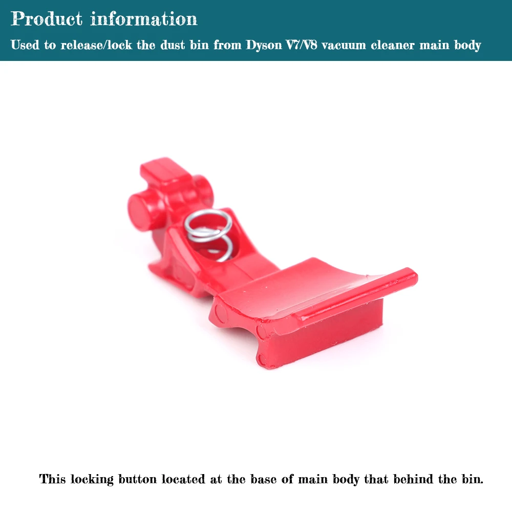 Dust Bin Locking Button Replacement for Dyson V7 V8 SV10 SV11 Vacuum Cleaner Dust Cup Release Lock