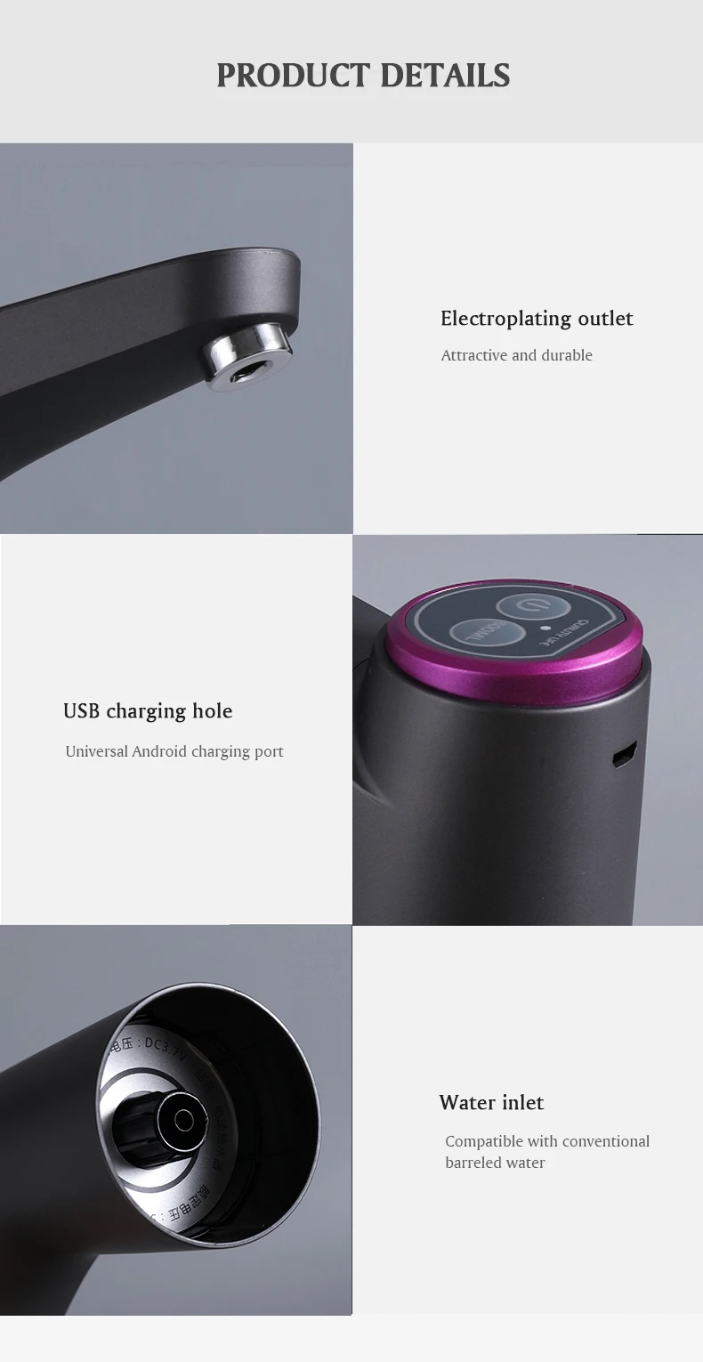 HiPiCok Water Pump 19 Liters Water Dispenser for Bottle Mini USB Automatic Electric Water Gallon Bottle Pump Drinking Dispenser