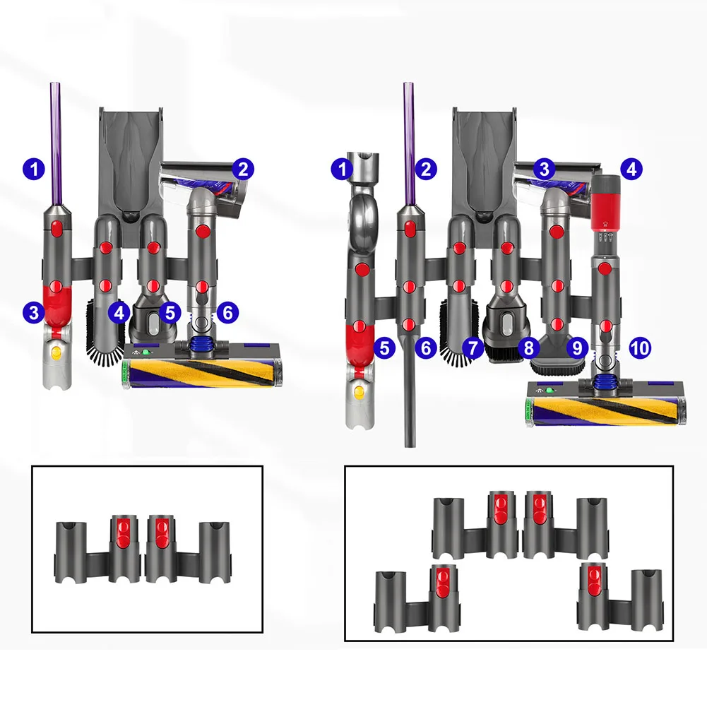 2pcs Storage Bracket Holder For Dyson V7 V8 V10 V11 V15 Vacuum Cleaner Place Brush Head Nozzle Cleaning
