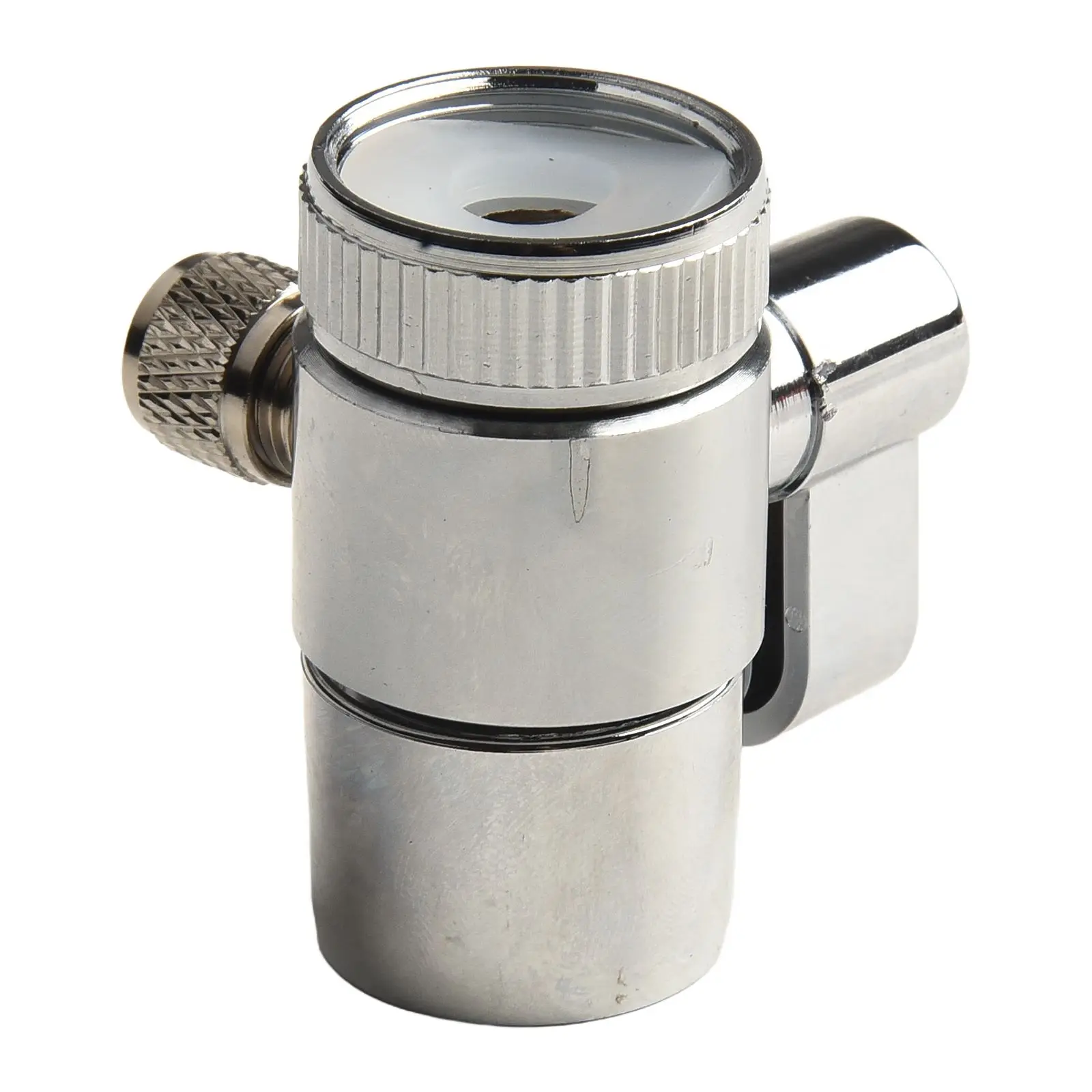 1pc Faucet Diverter Valve M22 Silver Above Counter Water Filter For 1/4" RO Tubing Water System Home Appliance Accessories