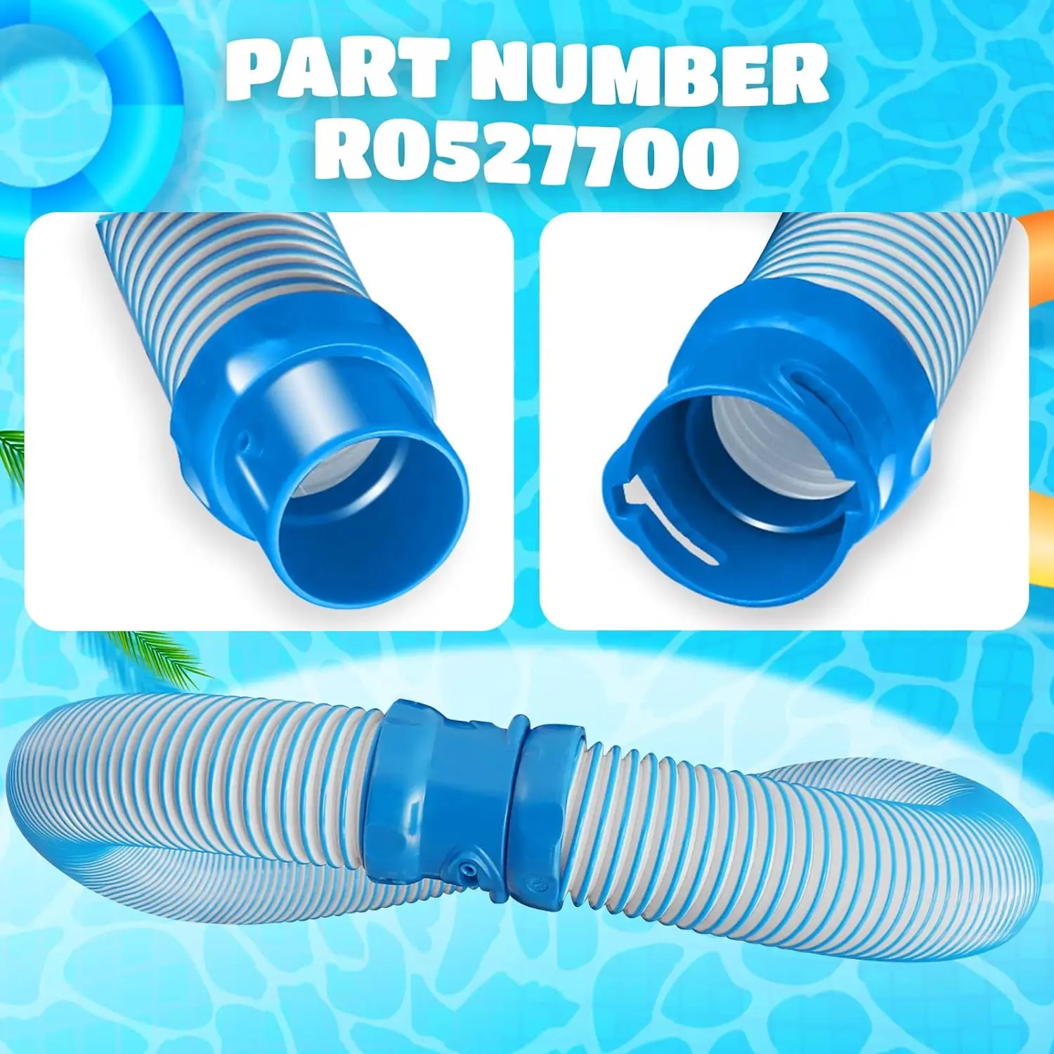 Pool Cleaner Hose 39 Inch Pool Vacuum Twist Lock Hose Replacement for Zodiac X7 T3 T5 MX6 MX8 Pool Systems Part