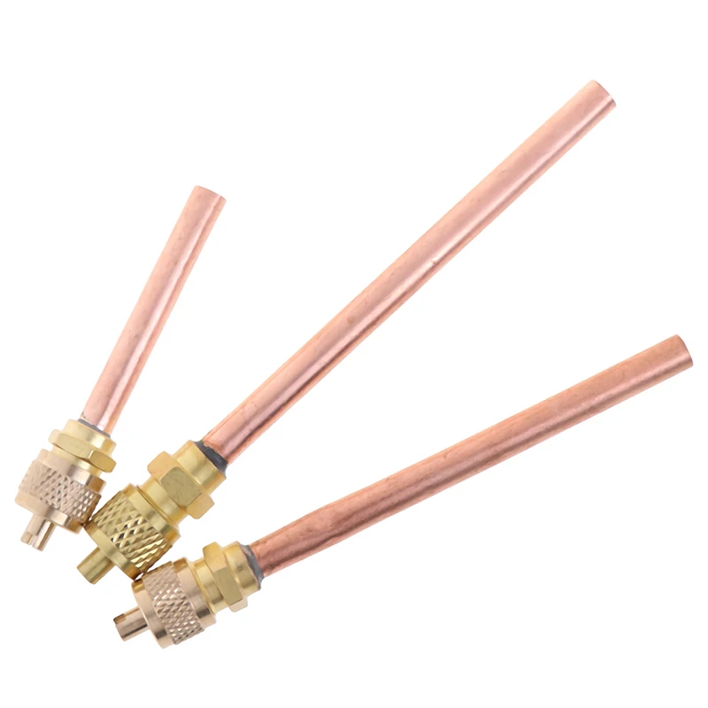 5 Pcs Service/Access Valve 1/4" SAE * 1/4" OD * 4" Stem Core AC Refrigerator Air Conditioning Refrigeration Accessories