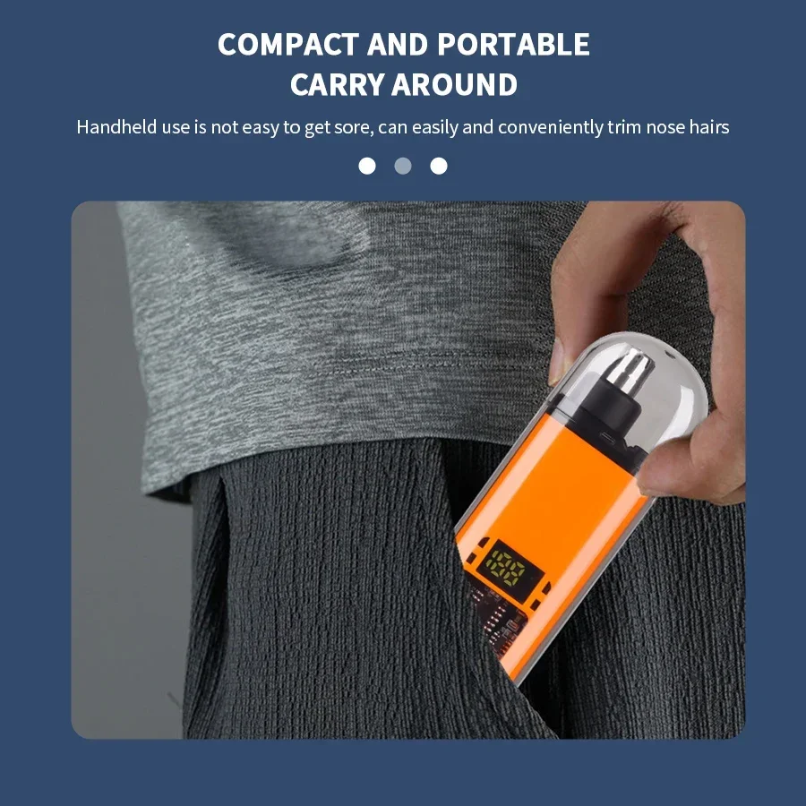 Portable Electric Nose Hair Trimmer USB charging Nose Ears Hair Eyebrow Trimmer for Men Rechargeable Painless set