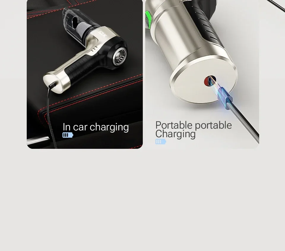 SZUK NEW C017MAX Car Vacuum Cleaner Portable Handheld Mini Vacuum Cleaner Wireless Strong Suction Car Cleaner Cleaning Machine