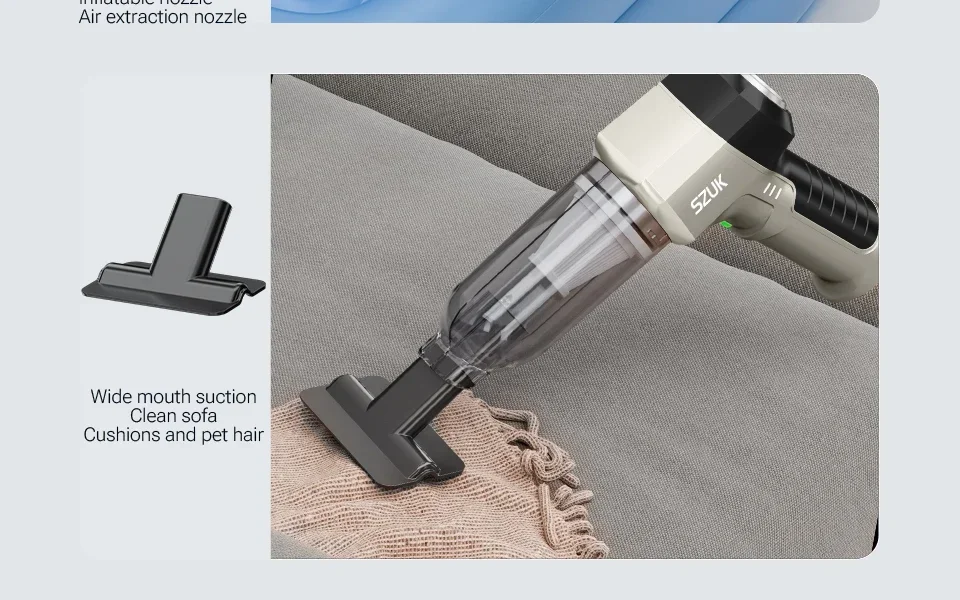 SZUK NEW C017MAX Car Vacuum Cleaner Portable Handheld Mini Vacuum Cleaner Wireless Strong Suction Car Cleaner Cleaning Machine