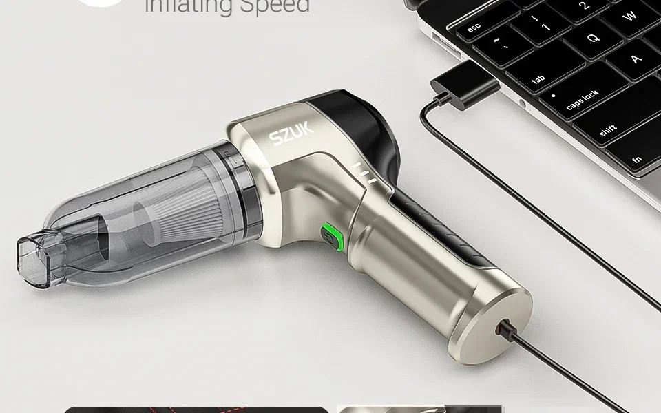 SZUK NEW C017MAX Car Vacuum Cleaner Portable Handheld Mini Vacuum Cleaner Wireless Strong Suction Car Cleaner Cleaning Machine
