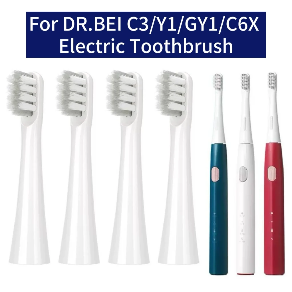 Replacement Toothbrush Head for DR.BEI C3/Y1/GY1/C6X Electric Toothbrush Head General Adult DuPont Bristles Nozzle Brush Head