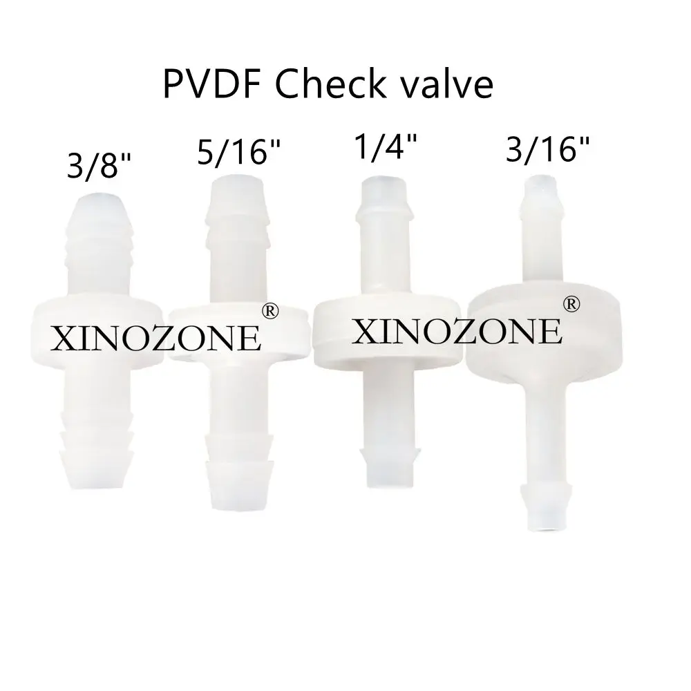 Plastic Check Valve Ozone Valve Non-return Diaphragm OD 6.5mm 3mm PVDF Materials HL-DFCV0104