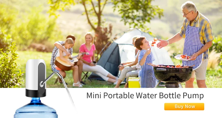 HiPiCok Water Bottle Pump 19 Liter Water Dispenser USB Charging Automatic Portable Electric Water Pump with Universal Bucket Cap